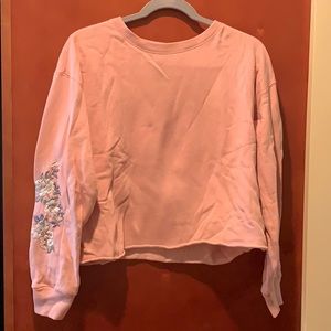 Abercrombie cropped sweatshirt with floral designs